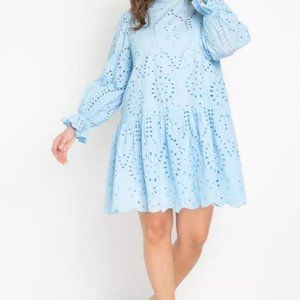 Eloquii Eyelet Easy Dress